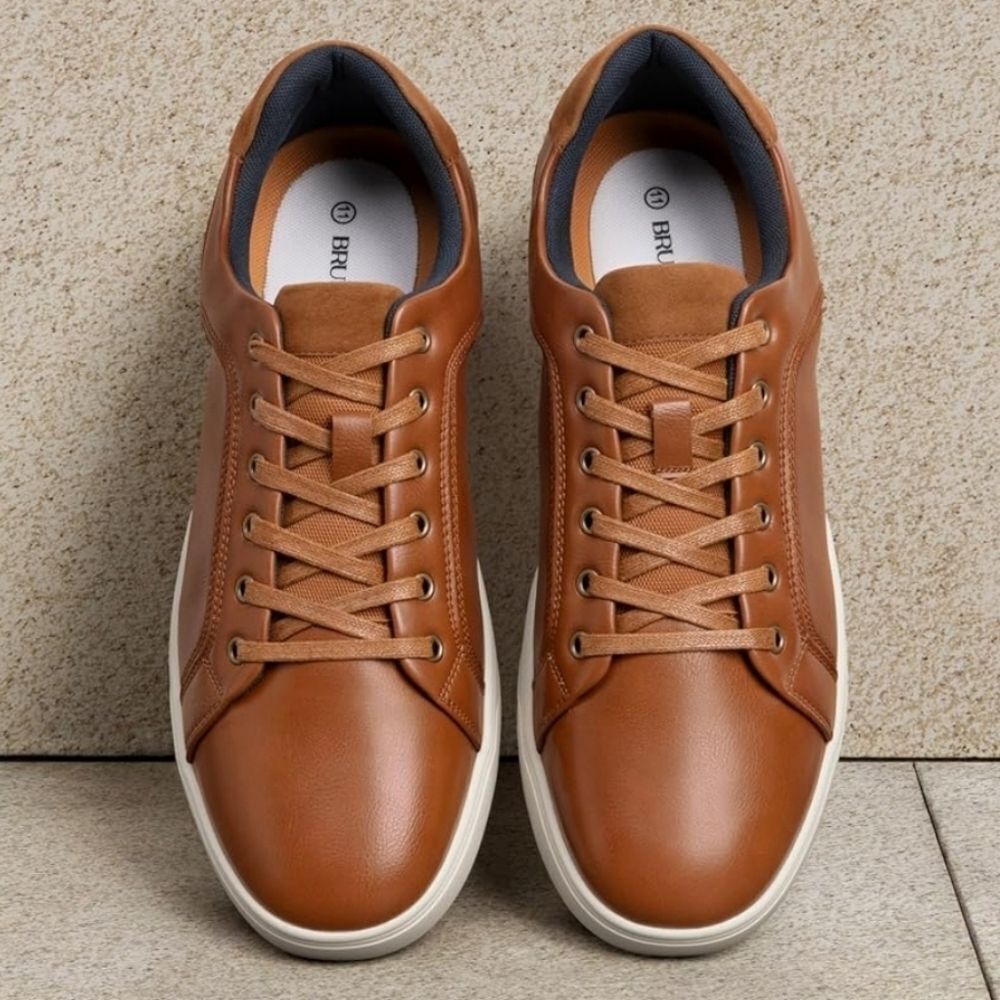🩵NIB Bruno Marc Brown Vegan Leather Oxford Shoes Men's 11 Wide